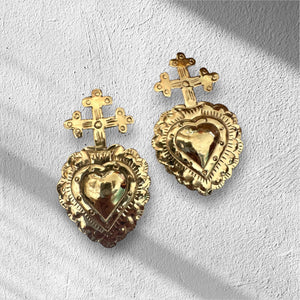 Sacred Heart Milagro Earrings