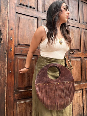 Mexican Fringe Leather Purse