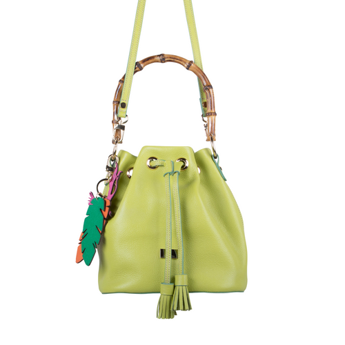 Flamingo Bucket Bamboo bag