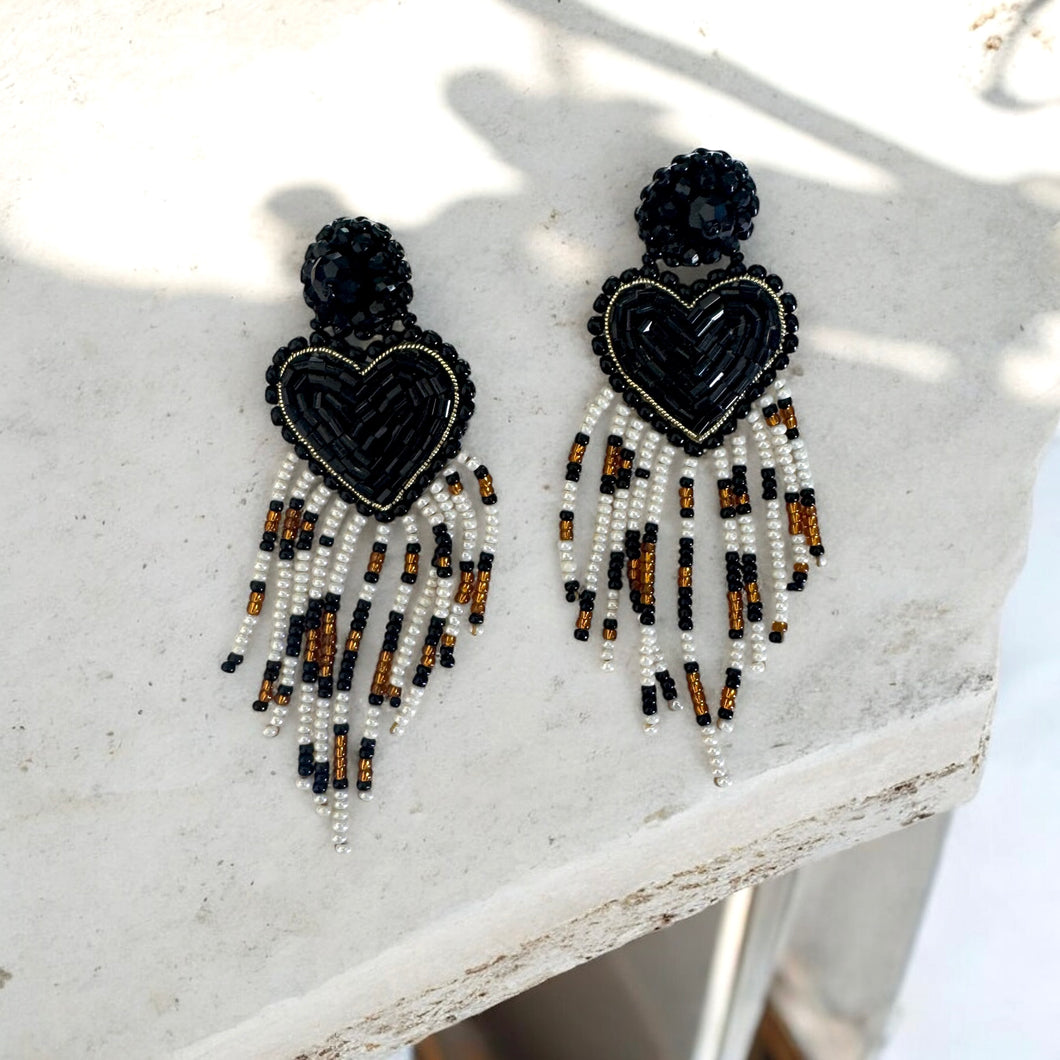 Leopard Corazón earrings